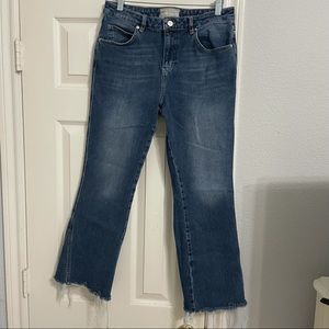 free people flare cropped jeans